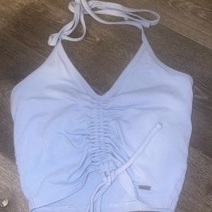 hollister cropped halter top